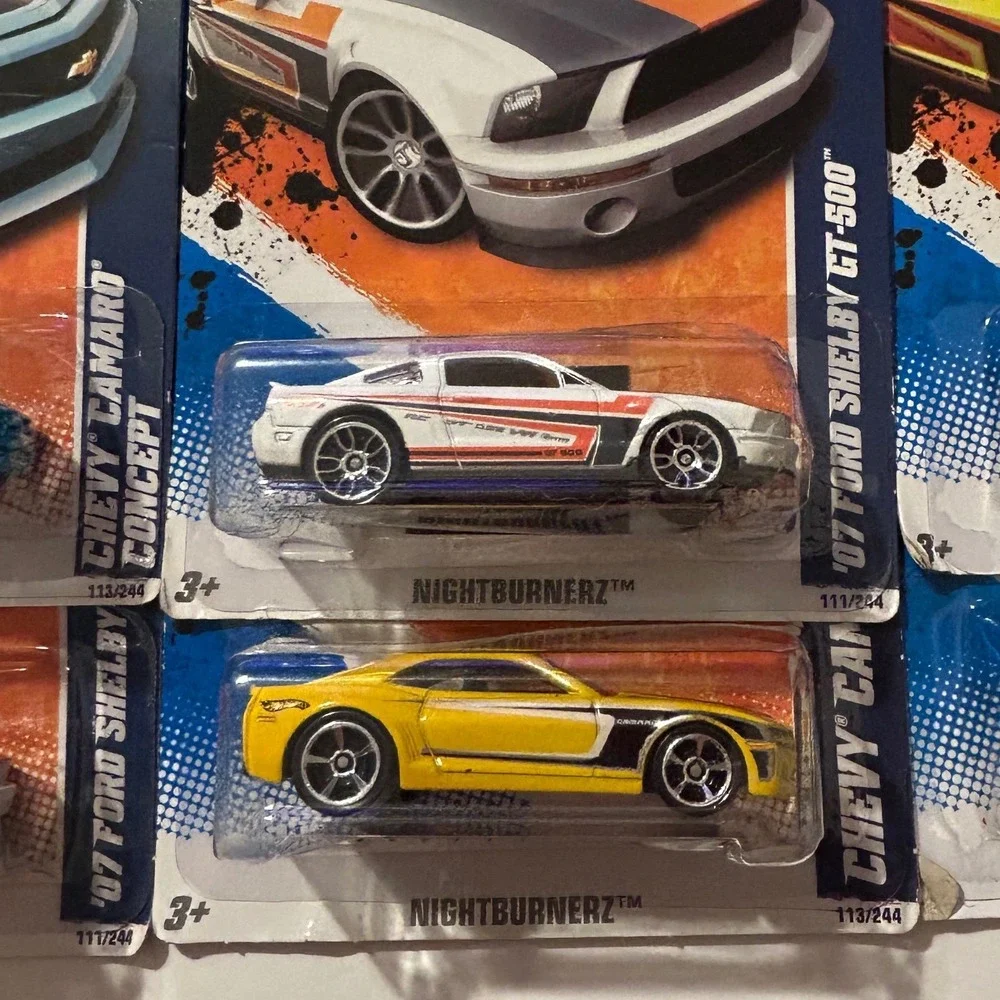 Hot Wheel Nightburnerz Lot 8 07 Ford Shelby GT-500 Chevy Camaro Honda Civic '11